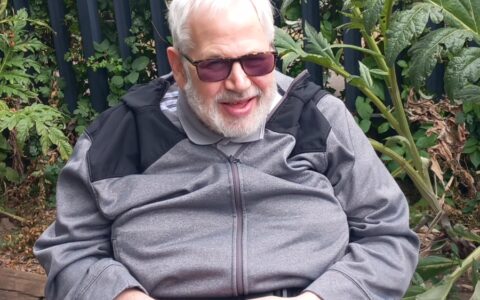Resident in wheelchair at Trustlinks