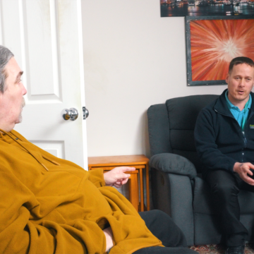 Carer and Service User having a chat
