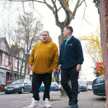 Carer and Service user going for a walk