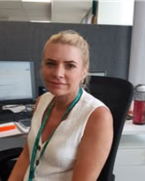 Picture of Clare at work