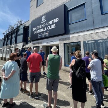 Group photo outside Southend United