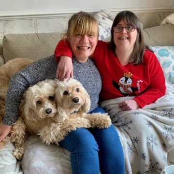 Jenny and Kerry with dogs