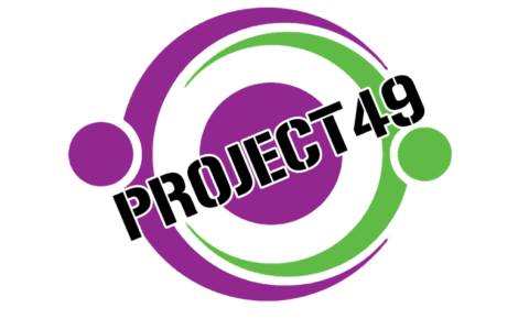 P49 Green and Purple Logo